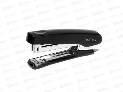 Степлер Hatber Джентл №10 16л.+антистеп. черный  085960 *24