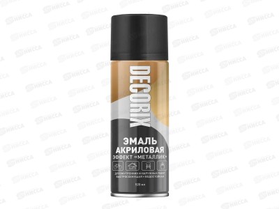Эмаль DECORIX аэроз. 520мл, металлик,  черный *12