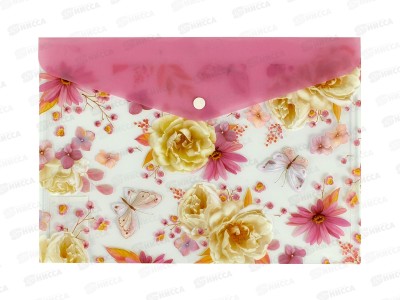 Папка с кноп. MAZARI FLOWERS 33.5*23.5см 180мкм 4диз М-2524