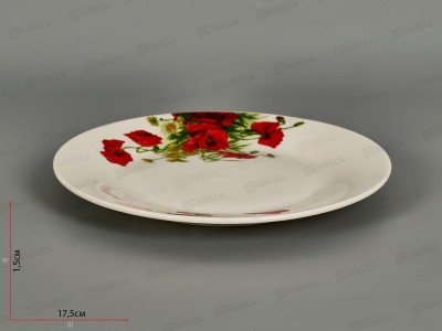 Тарелка десертная BX2402-7FP Маки 18см 271689