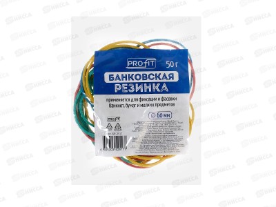 Резинка для денег Profit  50г 60мм цветная, БР-2517  *400