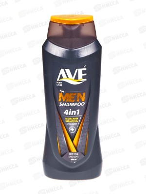 AVE Шампунь-гель для душа 4в1 мужской 400мл 2952 *12