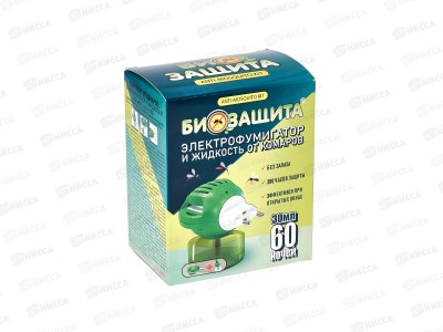 Биозащита Набор жидкость от комаров 30мл + фумигатор  *12