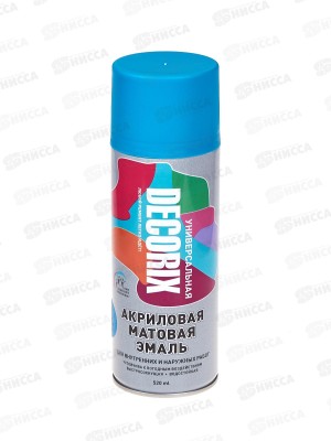 Эмаль DECORIX аэроз.  520мл, синий матовый *12