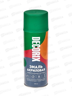 Эмаль DECORIX аэроз.  520мл, зеленый матовый *12