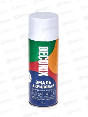 Эмаль DECORIX аэроз.  520мл, белый перламутровый *12
