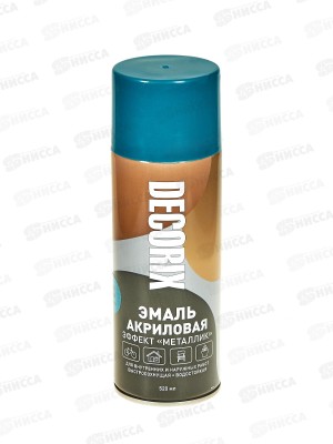 Эмаль DECORIX аэроз. 520мл, металлик, синий *12