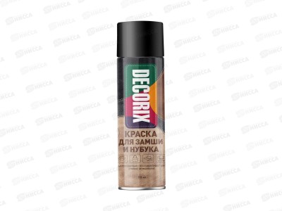 Аэрозольная краска для замши и нубука Decorix 335мл черная *12