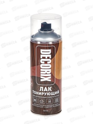 Лак DECORIX аэроз. 520мл, тонирующий венге *12
