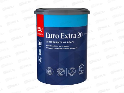 Краска для влажных помещений Euro Extra 20 A п/мат 0,9л *1/6