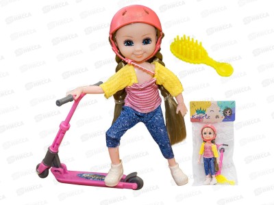 Кукла Miss Kapriz YS53826 с самокатом, FCJ0785738 в пакете