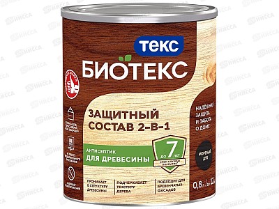 Защитный состав 2-в-1Текс Биотекс мореный дуб 0,8л