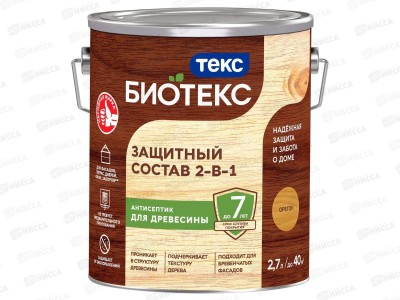 Защитный состав 2-в-1Текс Биотекс орегон 2,7л