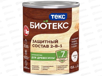 Защитный состав 2-в-1 Текс Биотекс беленый дуб 0,8л *1/14
