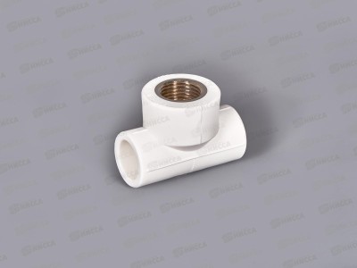 Тройник PP-R с вн.рез.  белый 20x1/2&quot Jakko *10/80
