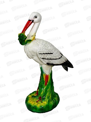 Фигура садовая из гипса &quotАист с лягушкой&quot (770*500мм) арт.390