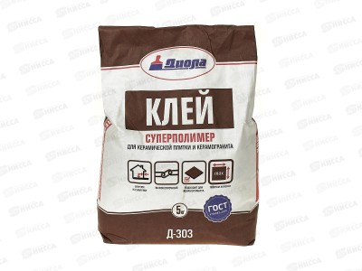 Клей для керамической плитки усиленный Д-303 Суперполимер 5,0кг