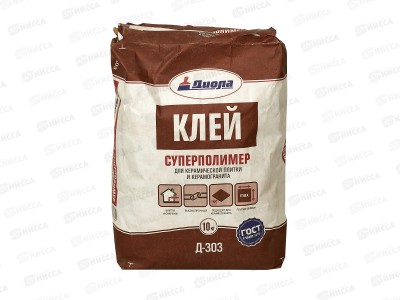 Клей для керамической плитки усиленный Д-303 Суперполимер 10кг