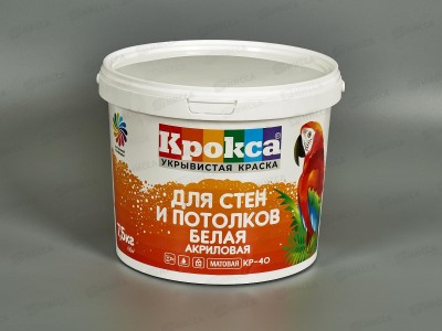Краска в/э Крокса для стен и потолков белая акрил КР-40 7,5кг