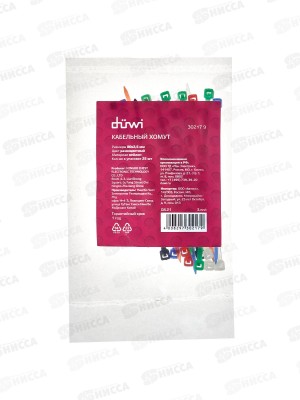 Хомут кабельный нейлоновый Diwi 80*2,5мм 25шт разноцветные 30217