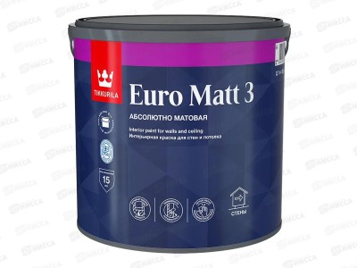 Краска интер стойкая Euro Matt 3 А гл/мат 2,7л