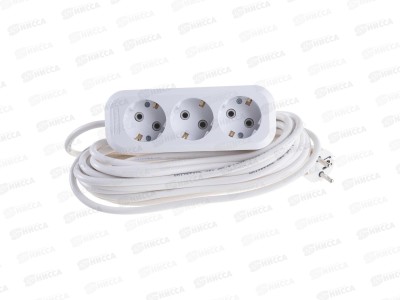 Удлинитель UNIVersal E-303 ПВС 3*1, 3 гнезда, с заземлением, 10м, 9631980