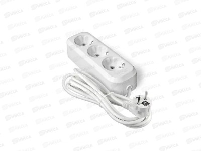 Удлинитель UNIVersal E-303 ПВС 3*1, 3 гнезда, с заземлением, 2м, 9631976