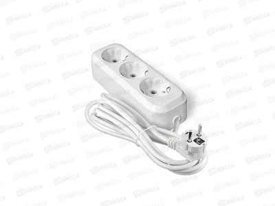 Удлинитель UNIVersal E-303 ПВС 3*1, 3 гнезда, с заземлением, 3м, 9631977