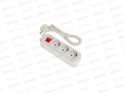 Удлинитель UNIVersal S-303 ПВС 3*1, 3 гнезда, с заземлением, выкл., 2м,9634418