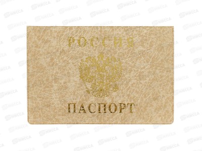 Обложка д/паспорта ДПС 2203.Г-105 горизонт.бежевая,  *36/288