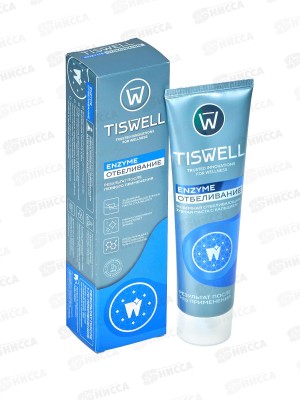 Tiswell зубная паста 110гр Enzyme Отбеливающая энзимная *9