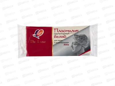 Пластилин скульптурный ЛУЧ 500г белый, 34с2244-08 *12
