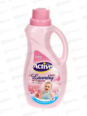 Active Гель для стирки детского белья унив Розовая пудра гипоалл 1,5л Pink  *9