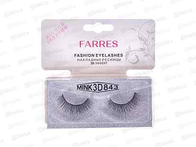 Накладные ресницы 3D эффект, 1 пара, цвет черный, Farres