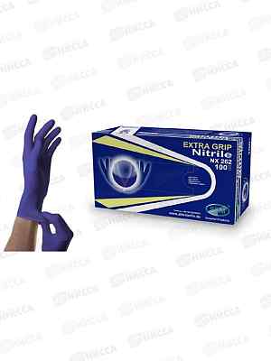 Перчатки нитриловые SFM EXTRA GRIP L н/стер, н/опудр,текстур син *1(50пар)