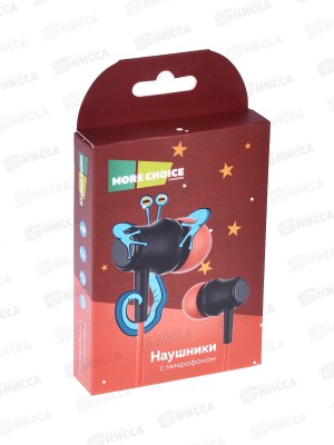 Наушники вакуумные AUX разъём с МК 1.2м, More Choice G36 красный