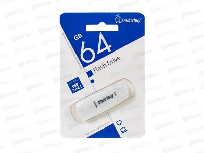 Флеш-карта USB 3.0/3.1 SmartBuy  64Gb Scout White