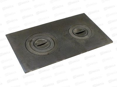 Плита цельная 2-х конфор.710*410*20мм с ребрами ПЦ2-3 Иркутск
