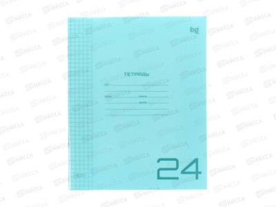 Тетрадь 24л кл. BG UniTone Neon пластик обл, неон голубой 08959 *10/120