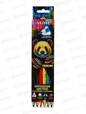 Карандаши  6цв deVente Triolino Erase трехгр. к/у  5021550 *24/240