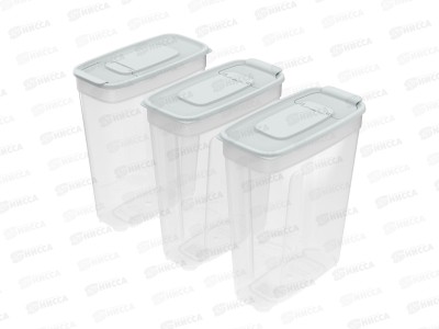 Набор контейнеров для сып. продуктов №9 (3шт) серый (1,8лх3), АП 1145  *24