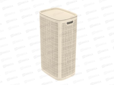 Корзина плетёная для белья &quotЛён&quot 100л, слоновая кость, АП 374 (430х321х800)