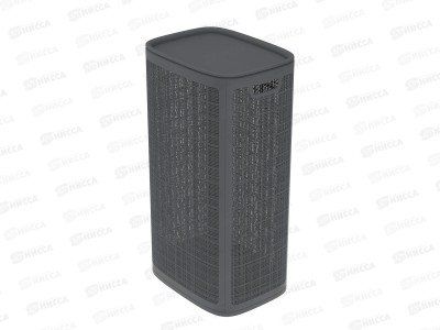 Корзина плетёная для белья &quotЛён&quot 100л, графит, АП 376 (430х321х800мм)