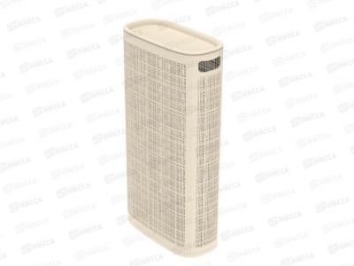 Корзина плетёная для белья &quotЛён&quot 60л, сл.кость, АП 1070 (430х200х800)