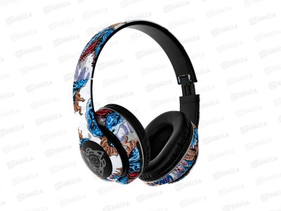 Наушники беспроводные OT-ERB48 Белые с рисунком, большие, гарнитура (bluetooth, FM/TF)