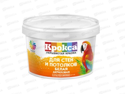 Краска в/э Крокса для стен и потолков белая акрил КР-40 14кг