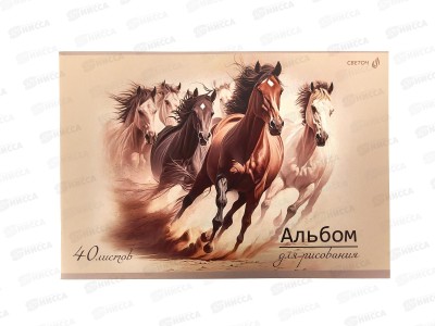 Альбом для рисования 40л SVETOCH Грация и сила, 5в, 01715 *5/30
