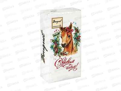 Салфетки 2сл 20л  33*33 Bouquet Original 1/8 Символ года *12 25222