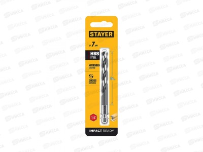 Сверло по металлу для шуруповертов Stayer Hex-1/4  7.0*109мм