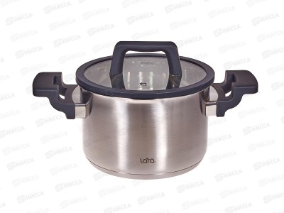 Кастрюля Lara LR02-291 Премиум нержавеющая сталь 18*11,5см 2,9л индук, все виды плит Кастрюля Lara LR02-291 Премиум нер 18*15,5см 2,9л индук, все виды плит